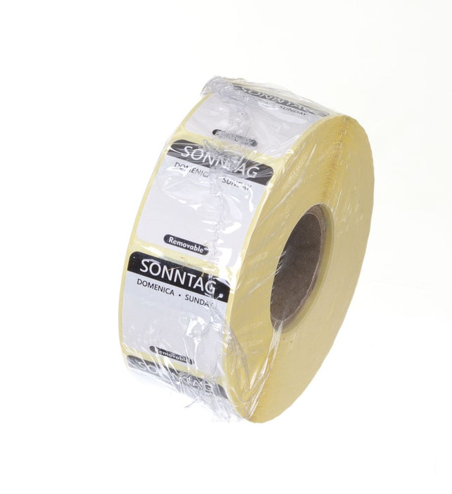 Daily food safety labels, multi-use, easy removable, HENDI, Sunday, Black, 1000 pcs., 25x25mm