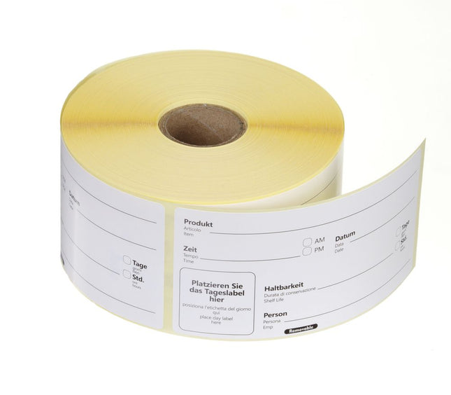 Food rotation labels, multi-use, easy removable, HENDI, White, 500 pcs., 100x50mm