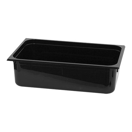 GN 1/1 Gastronorm Pan with Measuring Scale | CaterChef | Black Polycarbonate | 150 mm | 19.5 L 1