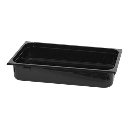GN 1/1 Gastronorm Pan with Measuring Scale | CaterChef | Black Polycarbonate | 100 mm | 13 L 1