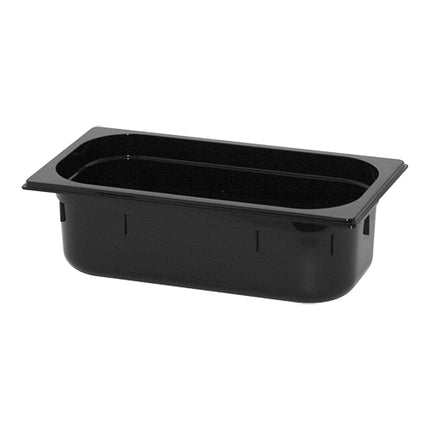 CaterChef Black Polycarbonate Gastronorm Pan GN 1/3 | 100 mm | 3.6 L 1