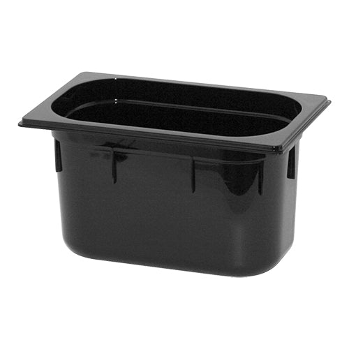 CaterChef Black Polycarbonate Gastronorm Pan GN 1/4 | 150 mm | 3.7 L 1