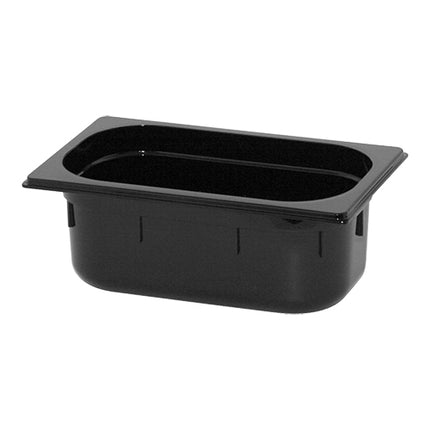 CaterChef Black Polycarbonate Gastronorm Pan GN 1/4 | 100 mm | 2.5 L 1
