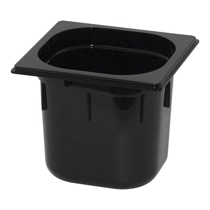 GN 1/6 Gastronorm Pan Black Polycarbonate | CaterChef | 150 mm | 2.2 L 1