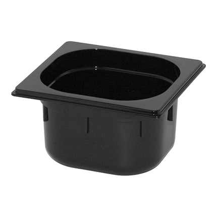 GN 1/6 Gastronorm Pan Black Polycarbonate | CaterChef | 100 mm | 1.5 L 1