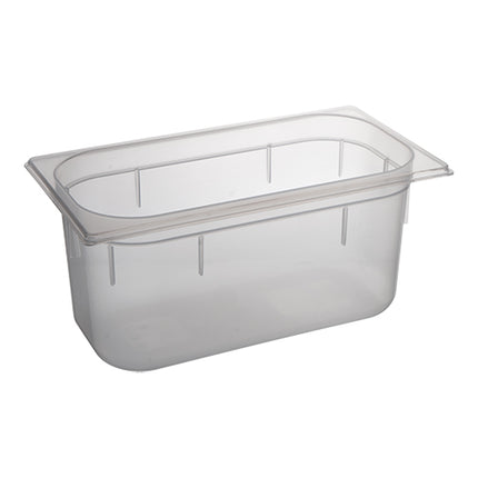 CaterChef GN 1/3 Gastronorm Food Pan, Transparent PP | 150 mm | 5.3 L 1