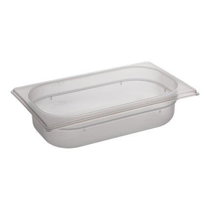 CaterChef GN 1/4 Gastronorm Food Pan, Transparent PP | 65 mm | 1.7 L 1
