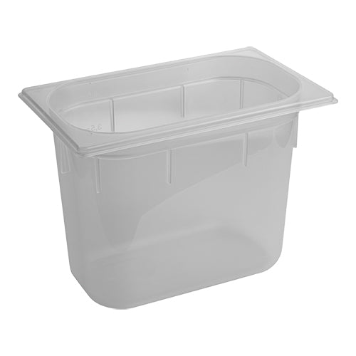 GN 1/4 Polypropylene Gastronorm Pan | CaterChef | Transparent, 200 mm Deep | 4.8 L 1