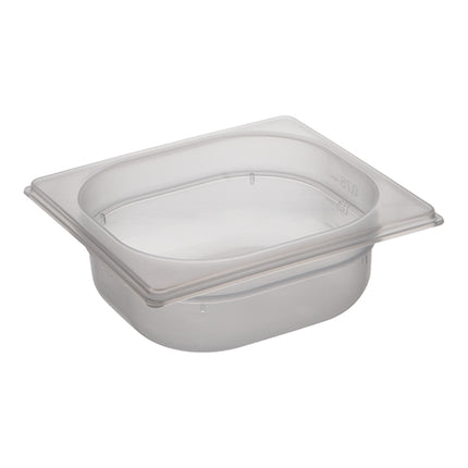 CaterChef GN 1/6 Polypropylene Gastronorm Food Pan | Transparent | 65 mm | 1 L 1