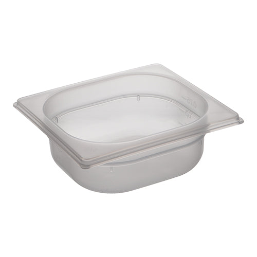 CaterChef GN 1/6 Polypropylene Gastronorm Food Pan | Transparent | 65 mm | 1 L 1