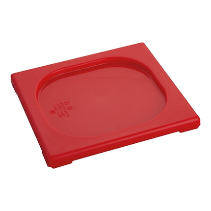CaterChef GN 1/6 Polypropylene Gastronorm Lid, Red, 17.6 x 16.2 cm 1