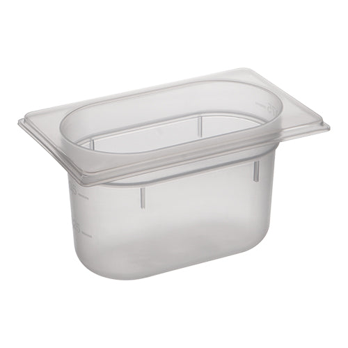 Polypropylene GN 1/9 Food Pan 100 mm | CaterChef | Transparent | 0.8 L 1