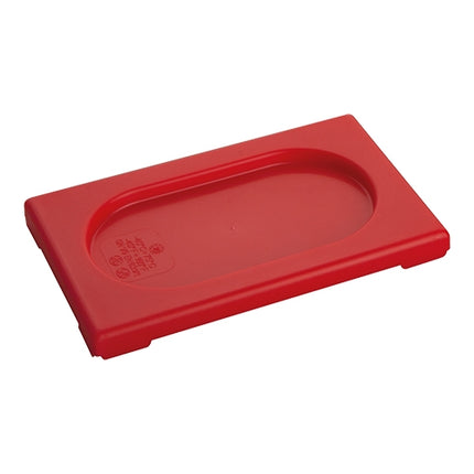 Polypropylene GN 1/9 Gastronorm Lid | CaterChef | Red | 17.6 x 10.8 cm 1