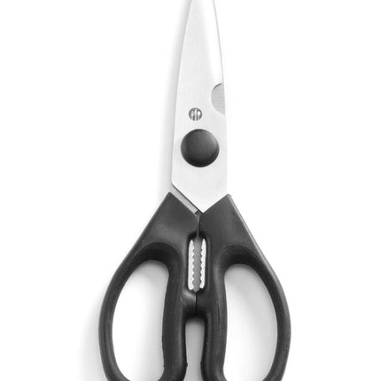 Kitchen Shears Serrated Blade | HENDI | Black Softgrip Handle | 200mm Length
