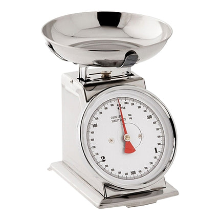 Mechanical Kitchen Scale with Bowl | Louis Tellier | Stainless Steel | Max 5 kg, 20 g Graduation, Ø20 cm Work Surface 1