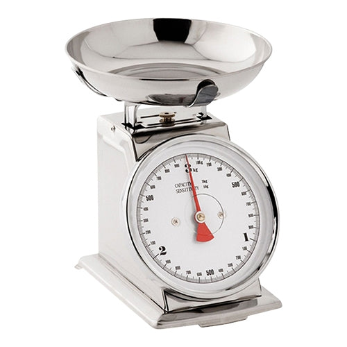 Mechanical Kitchen Scale with Bowl | Louis Tellier | Stainless Steel | Max 5 kg, 20 g Graduation, Ø20 cm Work Surface 1