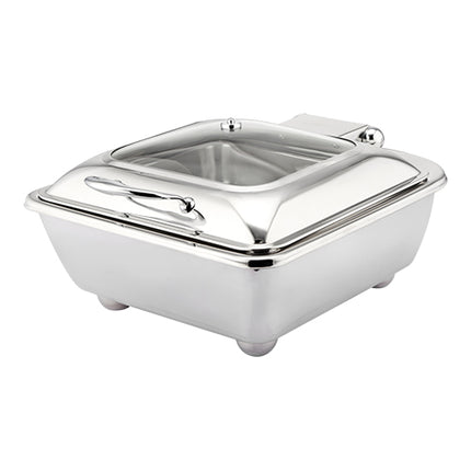 Square GN 2/3 Chafing Dish with Hinged Glass Lid | Sunnex | Stainless Steel | 310 W 1