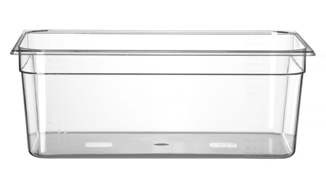 Polycarbonate GN 1/1 Container | HENDI Profi Line | 24L | Transparent | 530x325x200mm