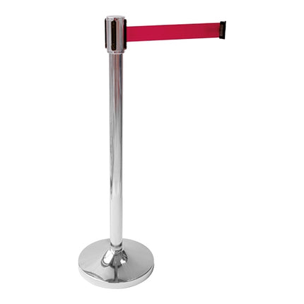 Barrier Stand with Red 200 cm Retractable Strap | Sunnex | Stainless Steel | Ø32 x H91 cm 1
