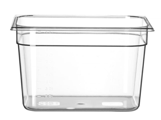 Polycarbonate GN 1/2 Container 12.5L | HENDI Profi Line | Transparent | 325x265x200mm