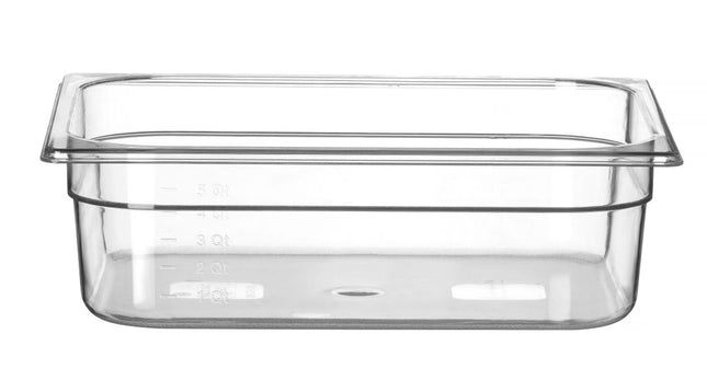 Polycarbonate GN 1/2 Container 6.5L | HENDI Profi Line | Transparent | 325x265x100mm