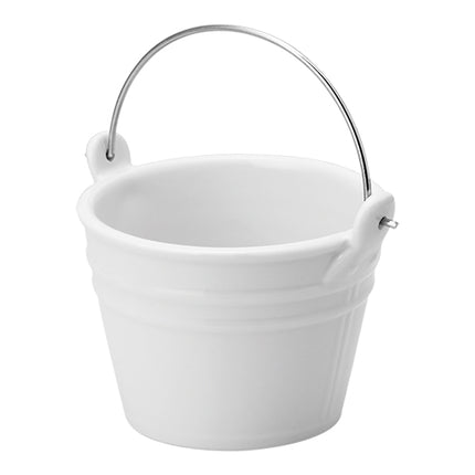 White Porcelain Serving Bucket with Handle | Sunnex | Ø8 x H6 cm 1