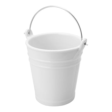 White Porcelain Serving Bucket with Handle | Sunnex | Ø12 x H12 cm 1