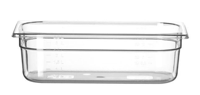 Polycarbonate GN 1/3 Container | HENDI Profi Line | 4L | Transparent | 325x176x100mm
