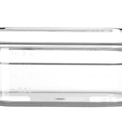 Polycarbonate GN 1/4 Container | HENDI Profi Line | 2.8L | Transparent | 265x162x100mm