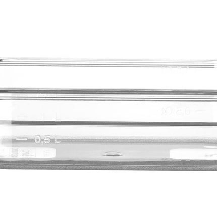 Polycarbonate GN 1/4 Container | HENDI Profi Line | 1.8L | Transparent | 265x162x65mm