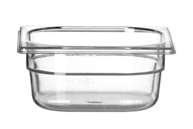 Polycarbonate GN 1/6 Container 1L | HENDI Profi Line | Transparent | 176x162x65mm