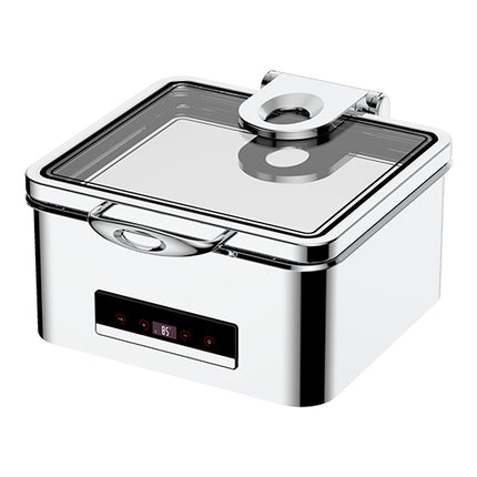 Electric Dry-Heat Chafing Dish GN 2/3 | Sunnex | Digital Control, Soft-Close Glass Window | 476 W | 42 x 48 x H25.5 cm 1