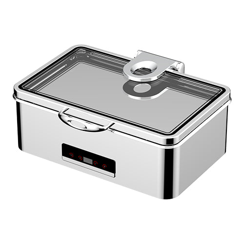 Electric Dry-Heat Chafing Dish GN 1/1 | Sunnex | Digital Control, Soft-Close Glass Window | 400 W | 59.5 x 48 x H25.5 cm 1