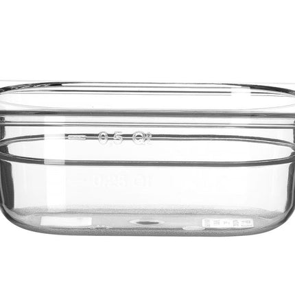 Polycarbonate Food Storage Container GN 1/9 | HENDI Profi Line | Transparent | 0.6L | 176x108x65mm