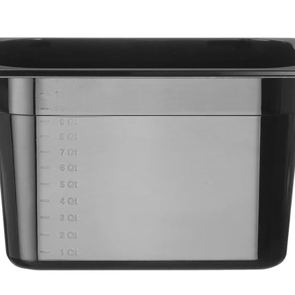 Black Polycarbonate GN 1/2 Container | HENDI Profi Line | 12.5L | 325x265x200mm