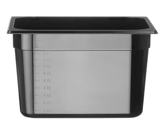 Black Polycarbonate GN 1/2 Container | HENDI Profi Line | 12.5L | 325x265x200mm