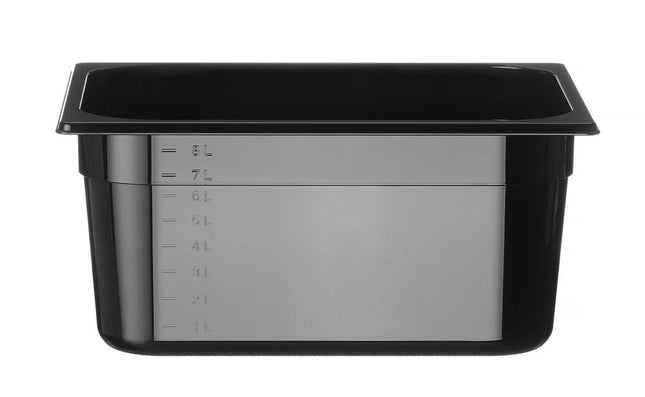Black Polycarbonate GN 1/2 Container | HENDI Profi Line | 9.5L | 325x265x150mm
