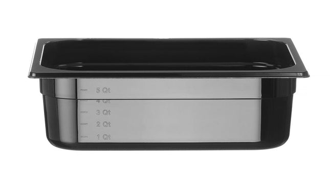 Black Polycarbonate GN 1/2 Container | HENDI Profi Line | 6.5L | 325x265x100mm
