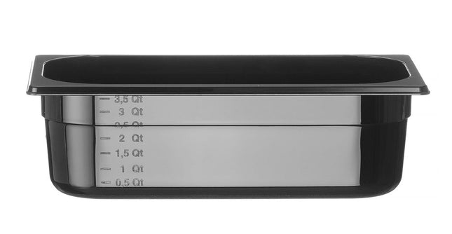 Black Polycarbonate GN 1/3 Container | HENDI Profi Line | 4L | 325x176x100mm