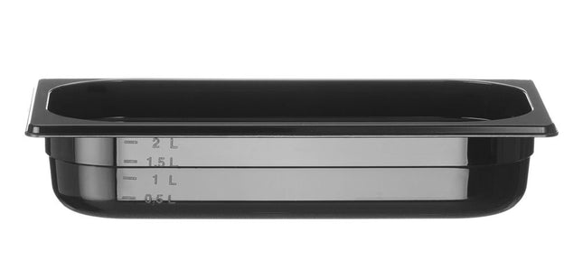 Black Polycarbonate GN 1/3 Container | HENDI Profi Line | 2.5L | 325x176x65mm