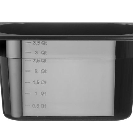 Black Polycarbonate GN 1/4 Container | HENDI Profi Line | 4L | 265x162x150mm