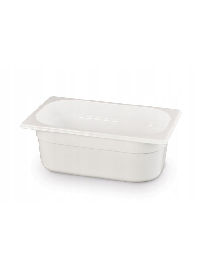 GN 1/4 White Polycarbonate Container | HENDI | 1.8L | 265x162x65mm