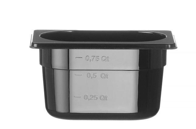 Polycarbonate GN 1/9 Food Storage Container | HENDI | 1L | Black | 176x108x100mm