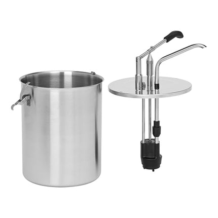 Stainless Steel Sauce Dispenser with Cylindrical Container | Hovicon | Adjustable up to 40 g | 8 L, Ø21.5 x H43 cm 1