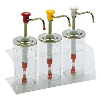 Hovicon 3-Compartment Sauce Dispenser | Adjustable 20 ml Dosage | 3 x 0.950 L | 39 x 18 x H27 cm 1