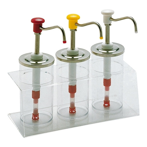 Hovicon 3-Compartment Sauce Dispenser | Adjustable 20 ml Dosage | 3 x 0.950 L | 39 x 18 x H27 cm 1
