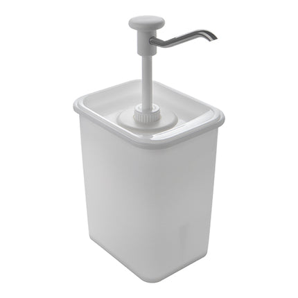 Hovicon White PE Sauce Dispenser | 30 ml Dosage | 3 L | 14 x 18 x H32 cm 1