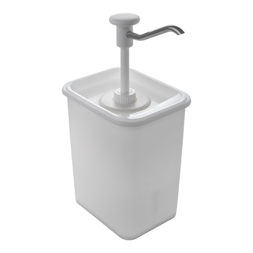 Hovicon White PE Sauce Dispenser | 30 ml Dosage | 3 L | 14 x 18 x H32 cm 1