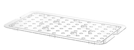 Perforated Drip Shelf for GN 1/1 Containers | HENDI Profi Line | Polycarbonate | Transparent | 467x263mm