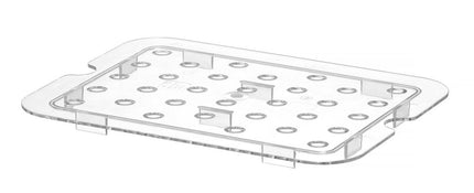 Perforated Drip Shelf for GN 1/2 Containers | HENDI Profi Line | Polycarbonate | Transparent | 265x206mm
